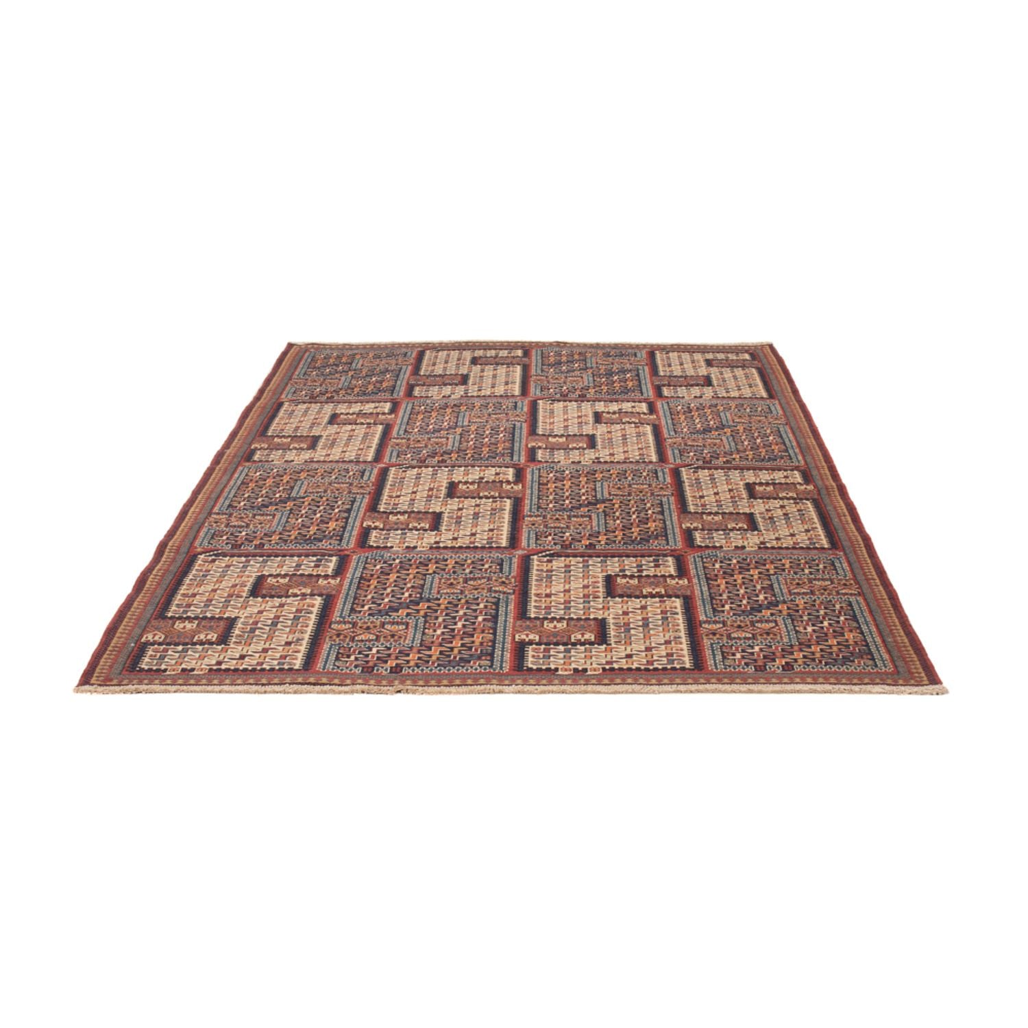 Kelim-tæppe - orientalsk - Soumak - 215 x 159 cm - mørk beige