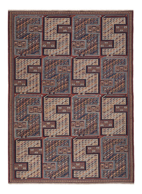 Kelim-tæppe - orientalsk - Soumak - 214 x 155 cm - mørk beige