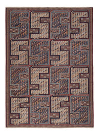 Kelim-tæppe - orientalsk - Soumak - 214 x 155 cm - mørk beige