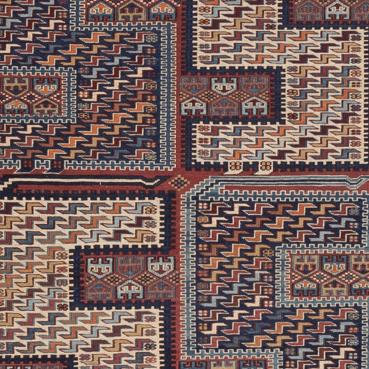 Kelim-tæppe - orientalsk - Soumak - 214 x 155 cm - mørk beige