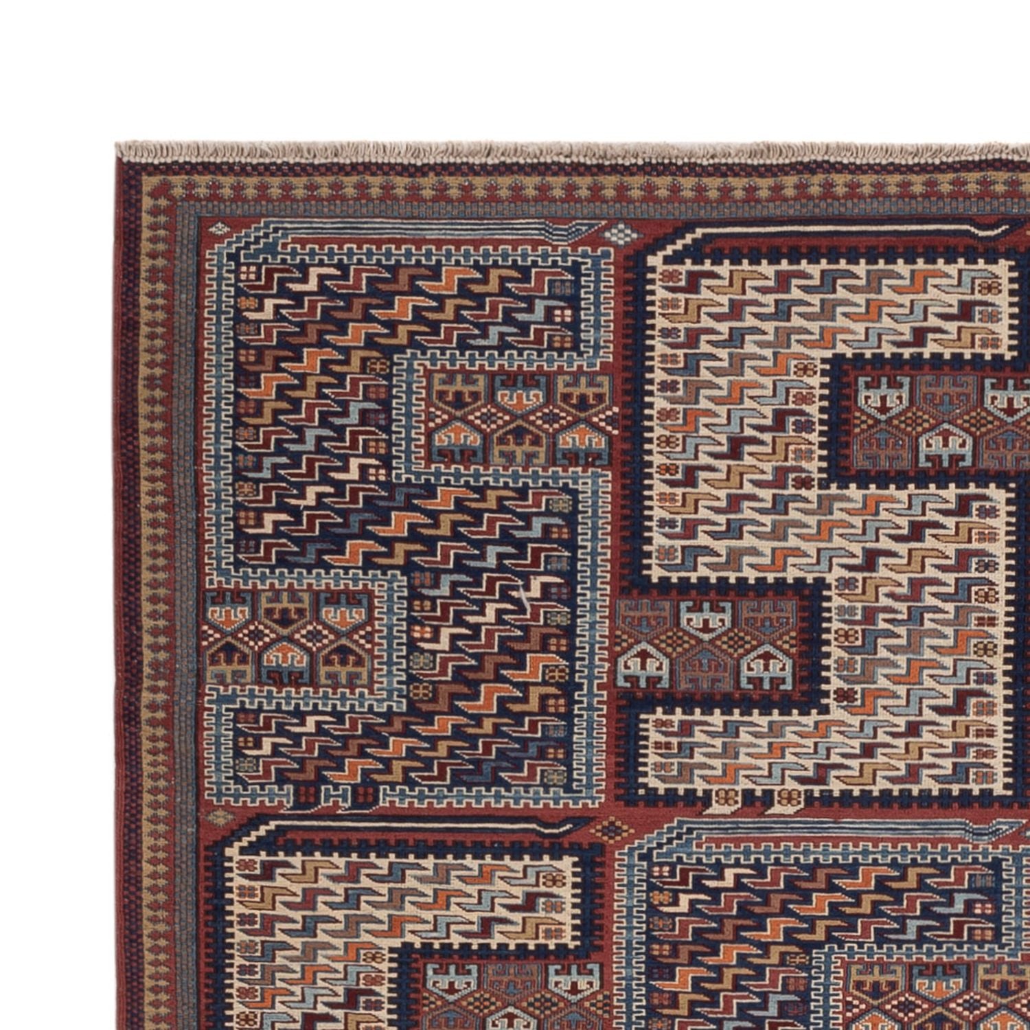 Kelim-tæppe - orientalsk - Soumak - 214 x 155 cm - mørk beige