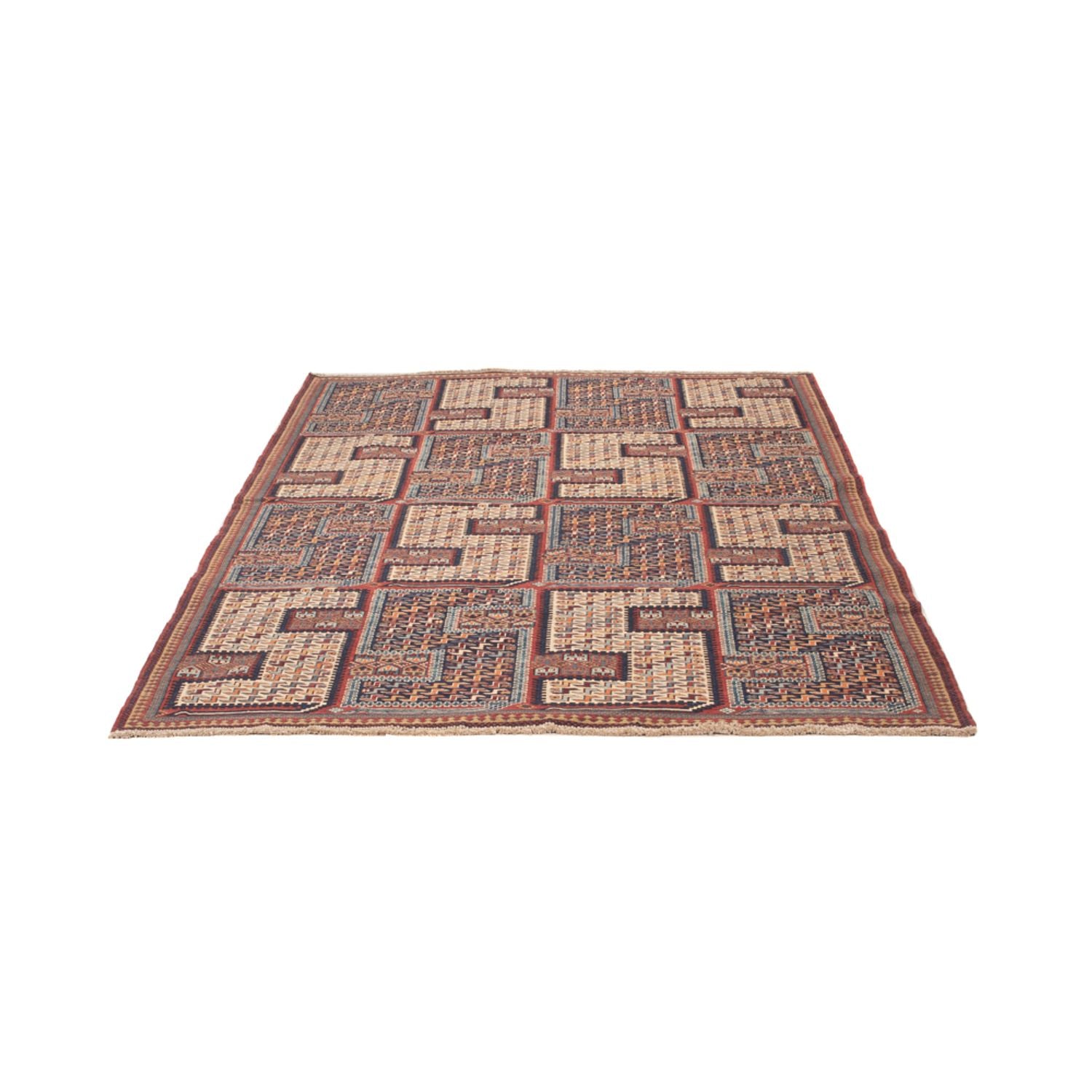 Kelim-tæppe - orientalsk - Soumak - 214 x 155 cm - mørk beige