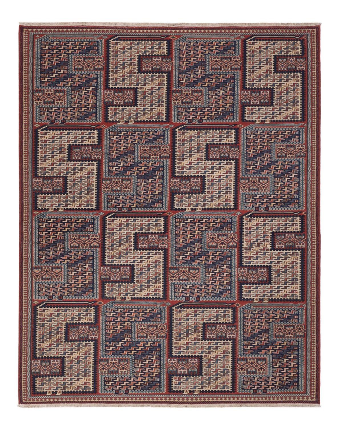 Kelim-tæppe - orientalsk - Soumak - 208 x 165 cm - mørk beige