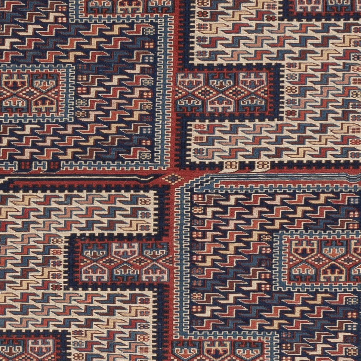 Kelim-tæppe - orientalsk - Soumak - 208 x 165 cm - mørk beige