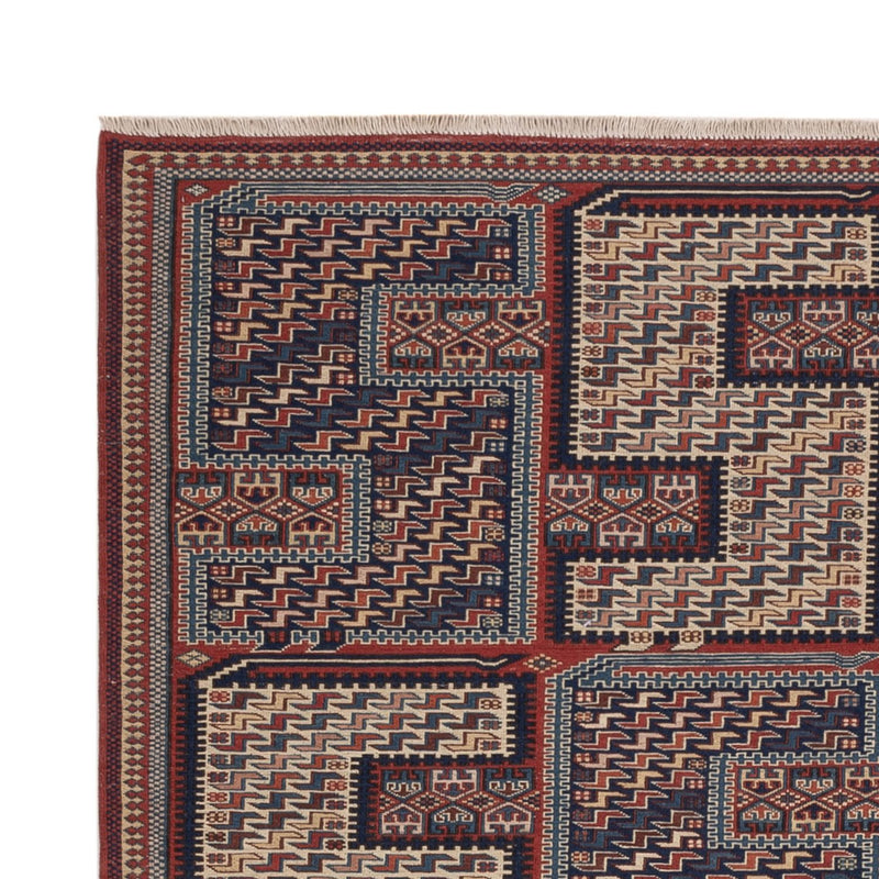 Kelim-tæppe - orientalsk - Soumak - 208 x 165 cm - mørk beige