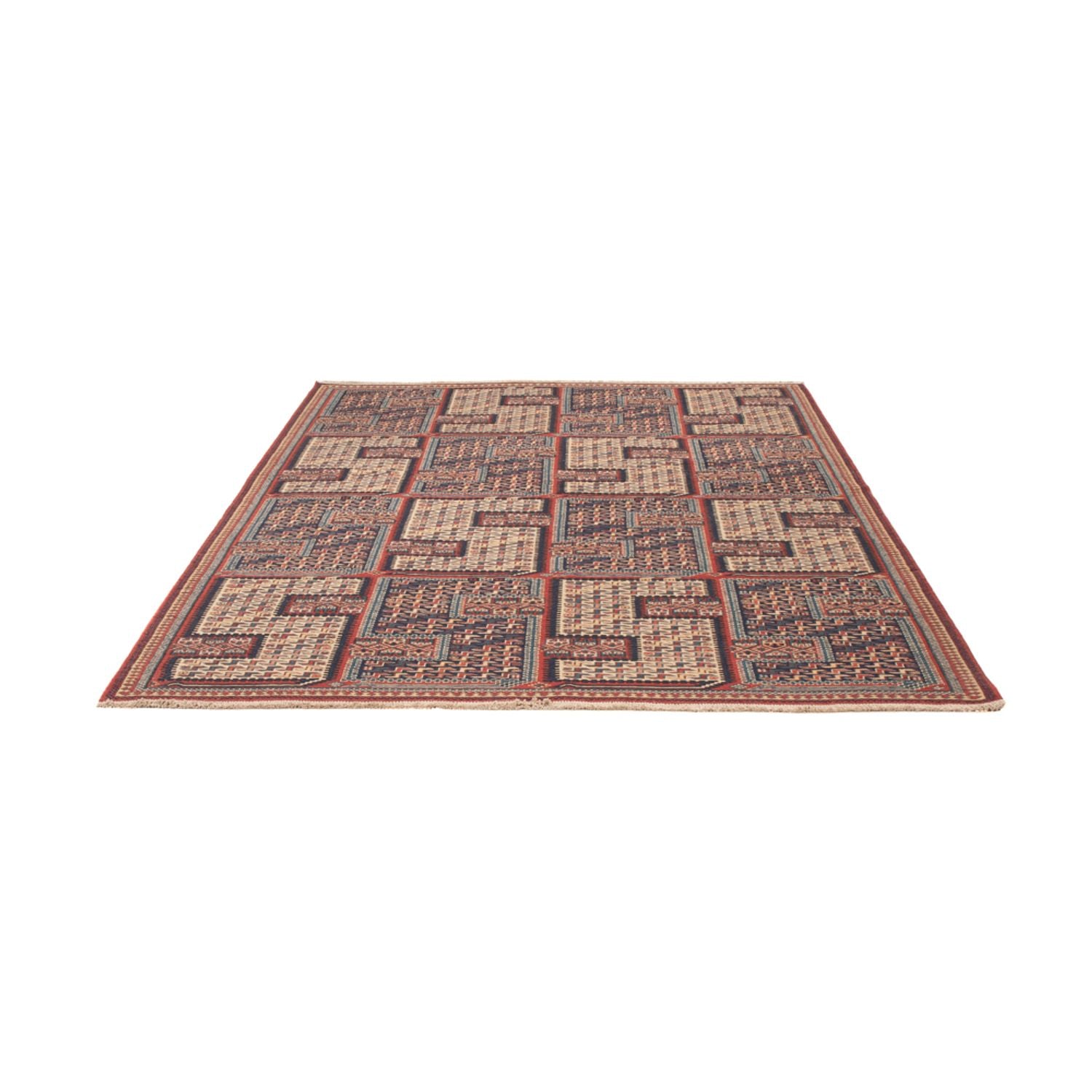 Kelim-tæppe - orientalsk - Soumak - 208 x 165 cm - mørk beige