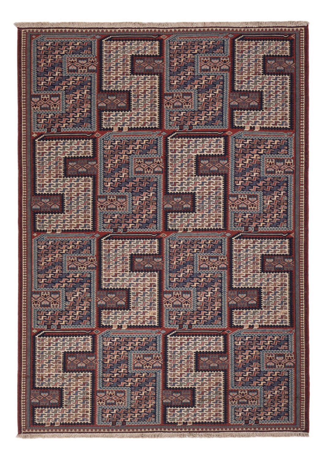 Kelim-tæppe - orientalsk - Soumak - 223 x 156 cm - mørk beige