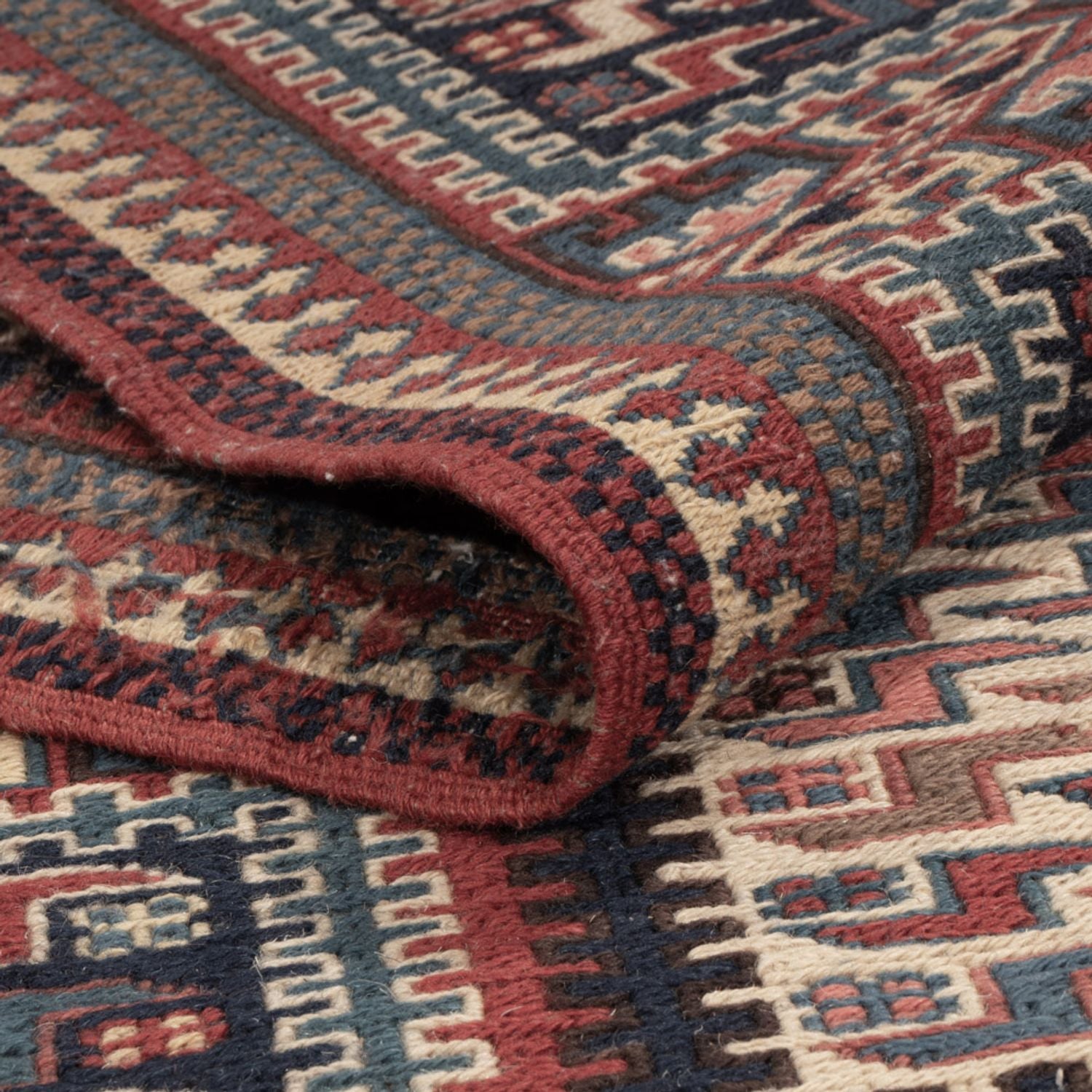 Kelim-tæppe - orientalsk - Soumak - 223 x 156 cm - mørk beige