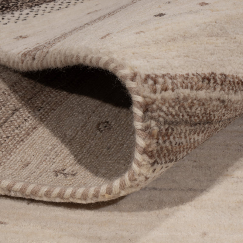 Gabbeh-tæppe - Loribaft Indus - 246 x 176 cm - lys beige