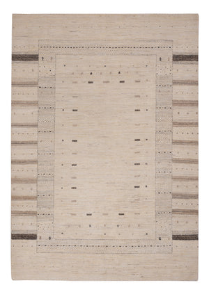 Gabbeh-tæppe - Loribaft Indus - 245 x 174 cm - lys beige