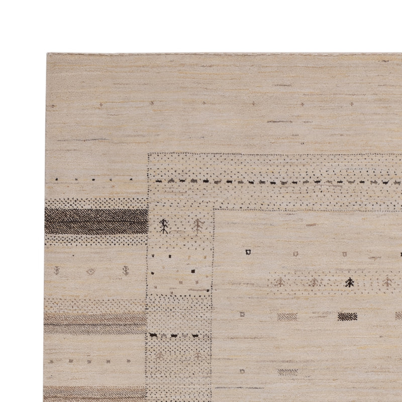 Gabbeh-tæppe - Loribaft Indus - 245 x 174 cm - lys beige