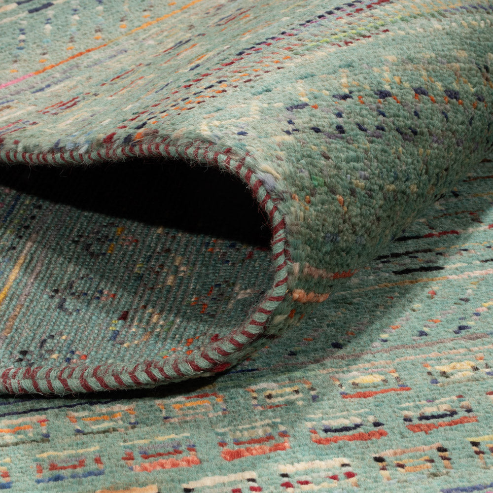 Designer tæppe - 240 x 201 cm - benzinblå