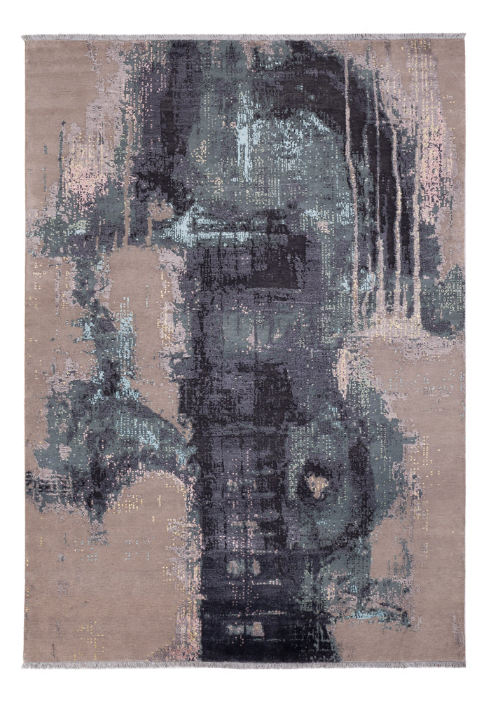 Designer tæppe - 251 x 176 cm - flerfarvet