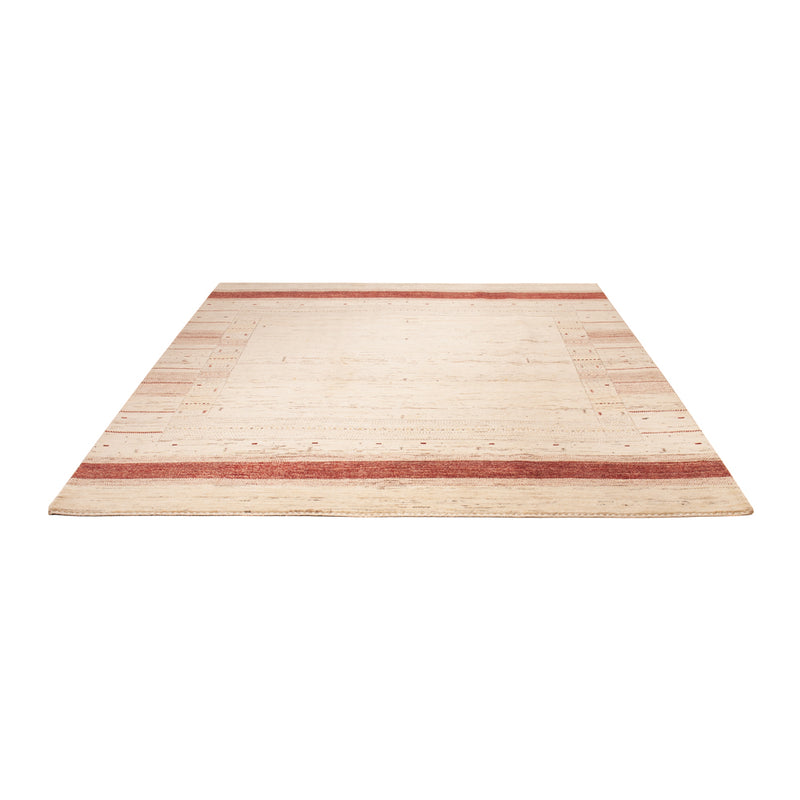 Gabbeh-tæppe - Loribaft Indus firkantet  - 246 x 249 cm - lys beige