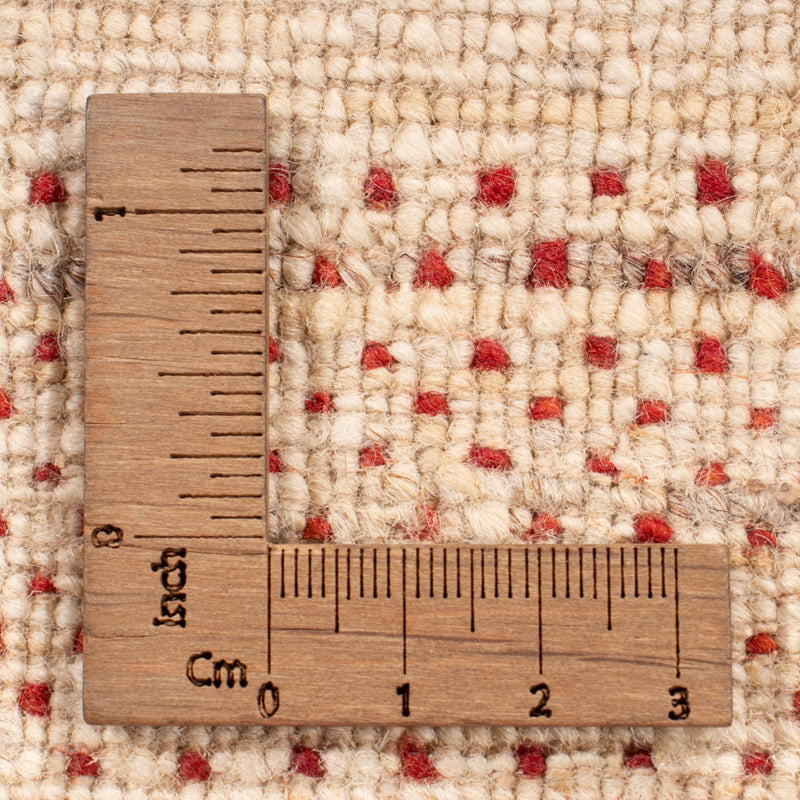 Gabbeh-tæppe - Loribaft Indus firkantet  - 246 x 249 cm - lys beige