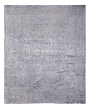 Designer tæppe - 294 x 246 cm - sølv