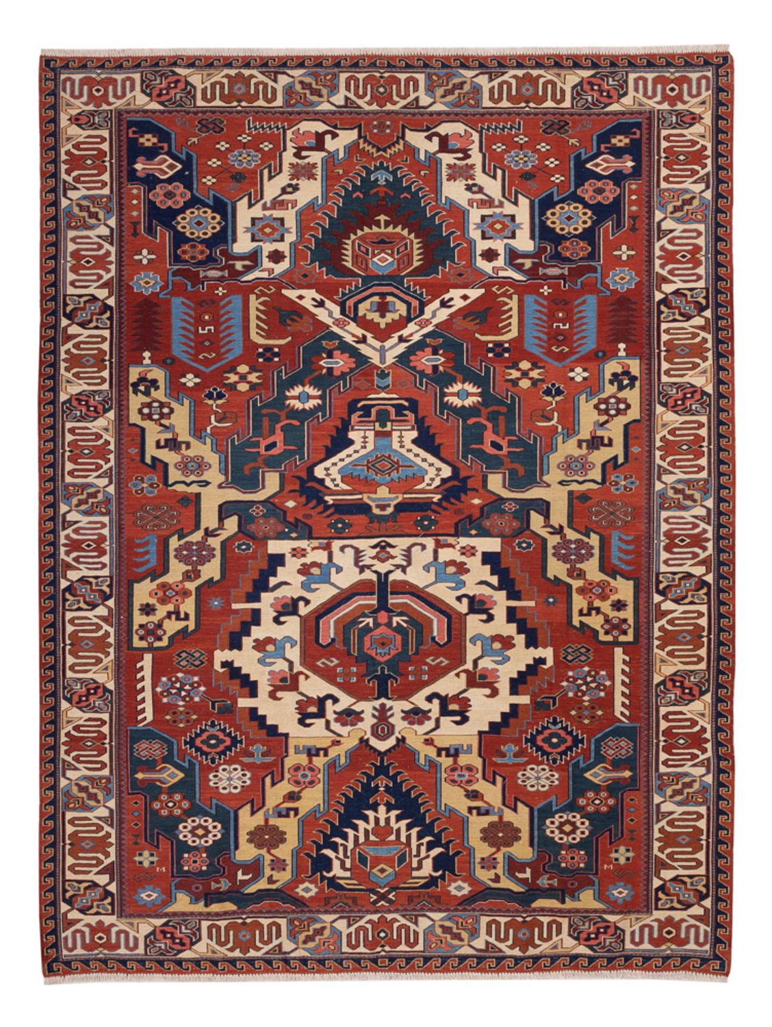 Kelim-tæppe - orientalsk - Soumak - 256 x 194 cm - flerfarvet