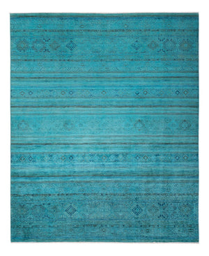 Designer tæppe - 300 x 247 cm - turkis