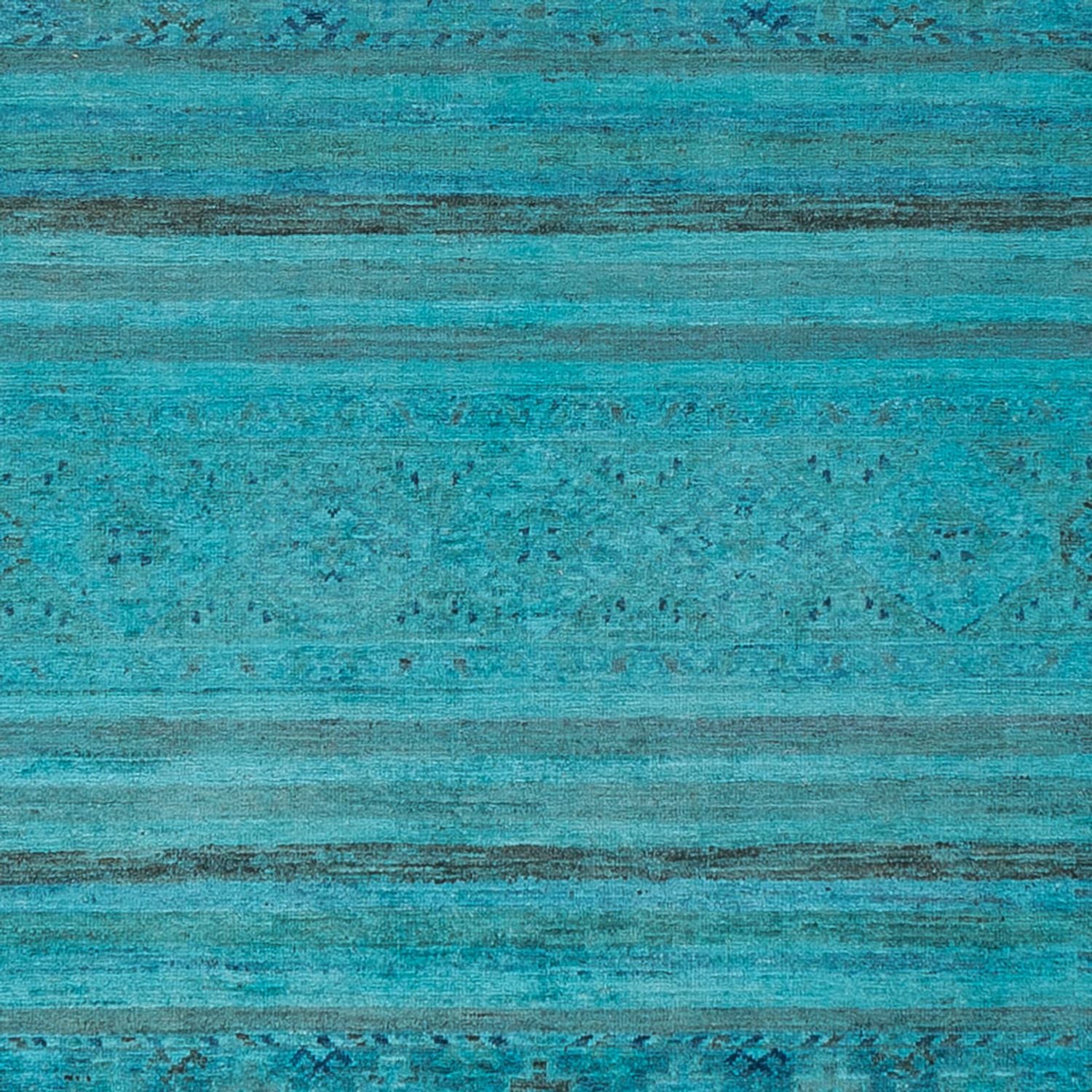 Designer tæppe - 300 x 247 cm - turkis