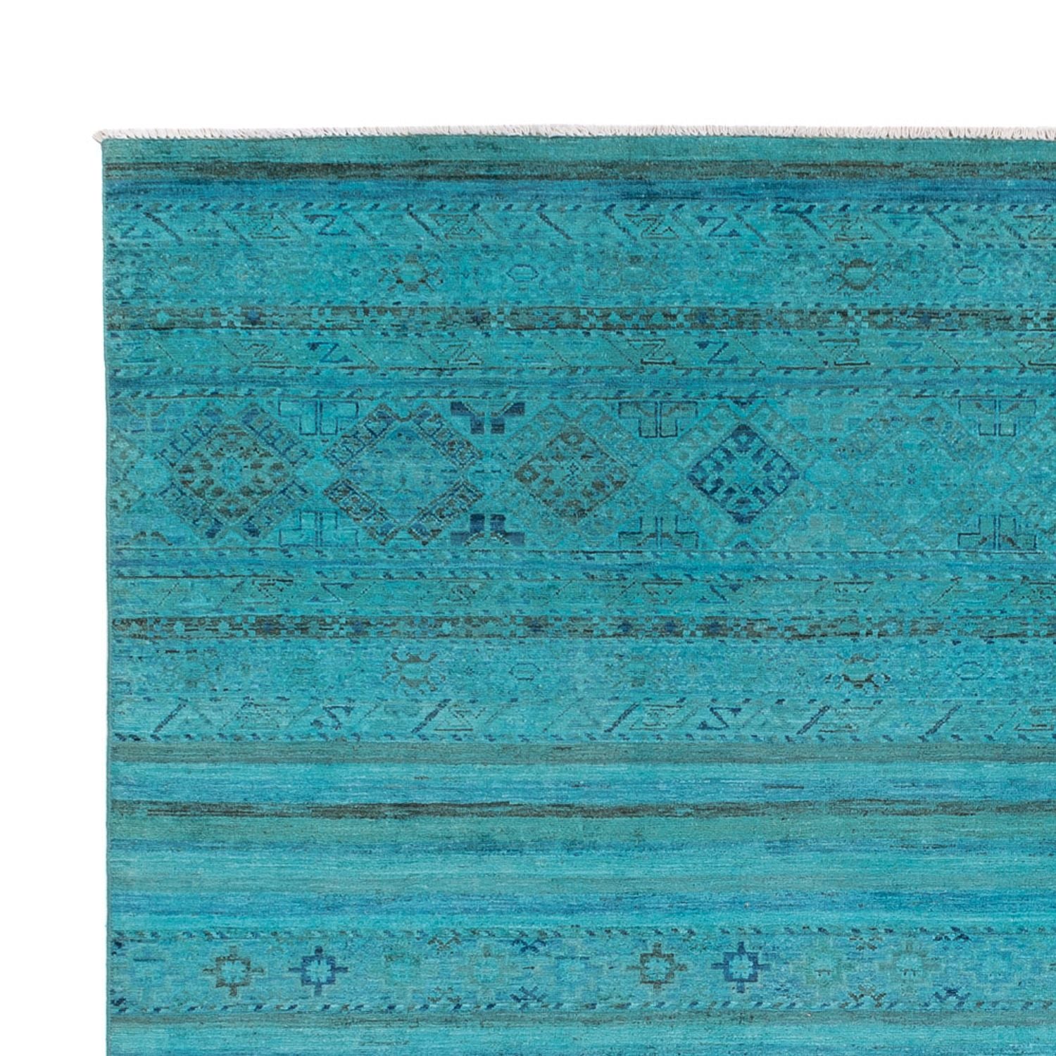 Designer tæppe - 300 x 247 cm - turkis
