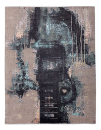 Designer tæppe - 314 x 243 cm - flerfarvet