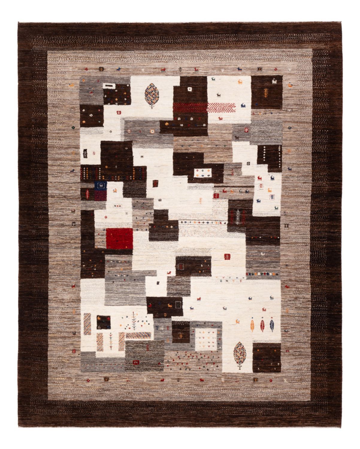 Gabbeh-tæppe - Loribaft Indus - 299 x 244 cm - flerfarvet