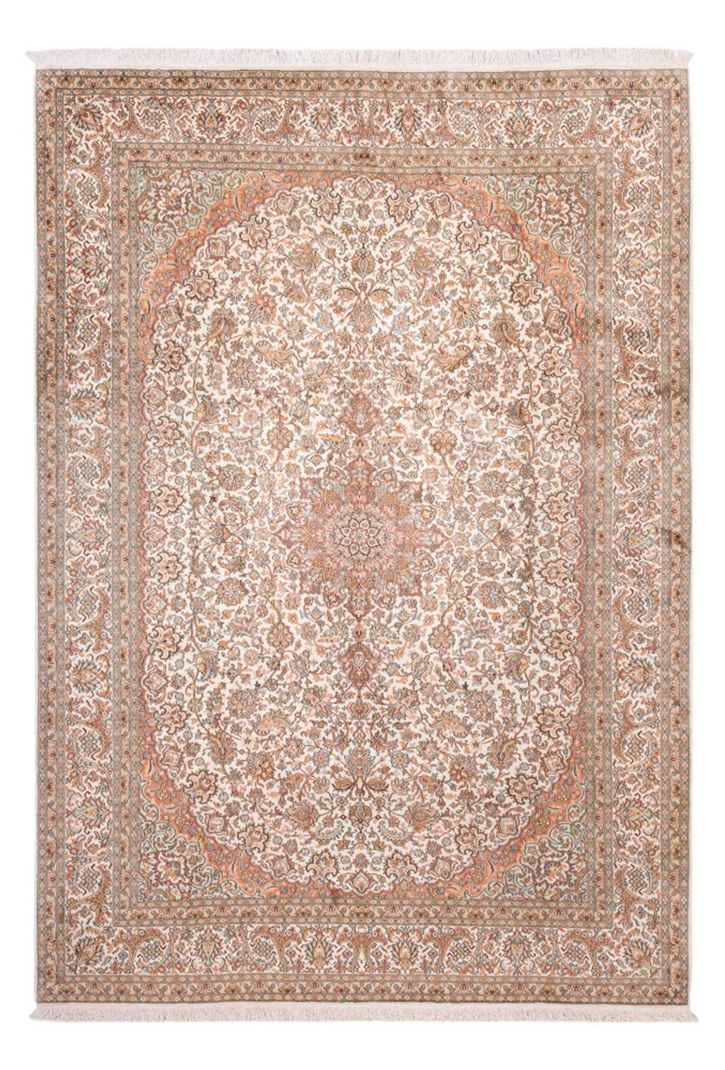 Silketæppe - Kashmir Silk - 314 x 219 cm - beige