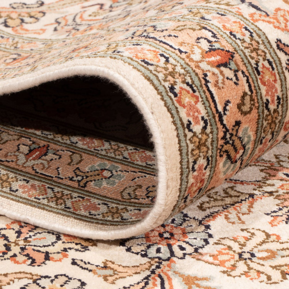 Silketæppe - Kashmir Silk - 314 x 219 cm - beige
