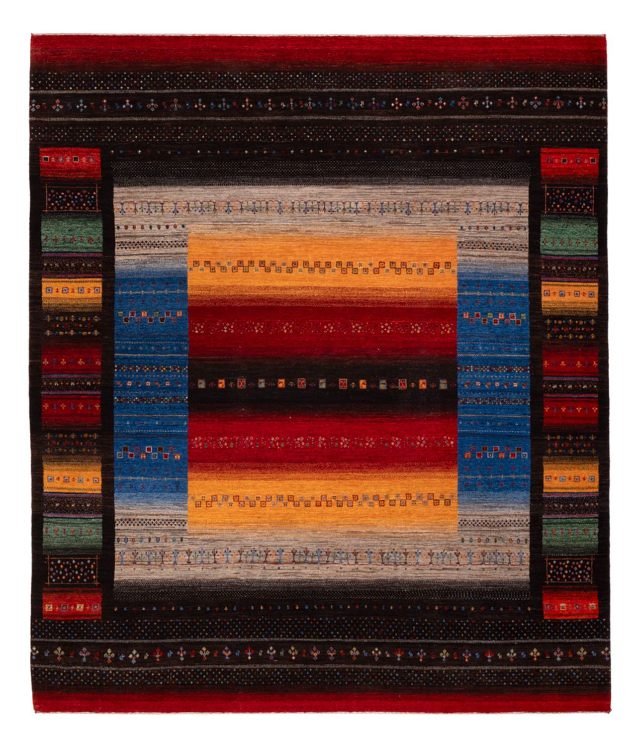 Gabbeh-tæppe - Loribaft Indus - 304 x 257 cm - flerfarvet