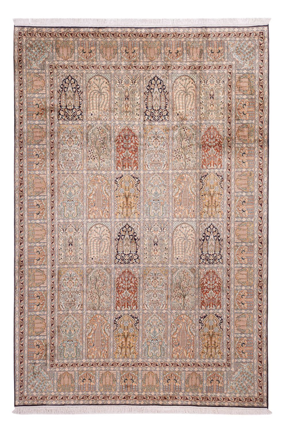 Silketæppe - Kashmir Silk - 315 x 214 cm - lys beige
