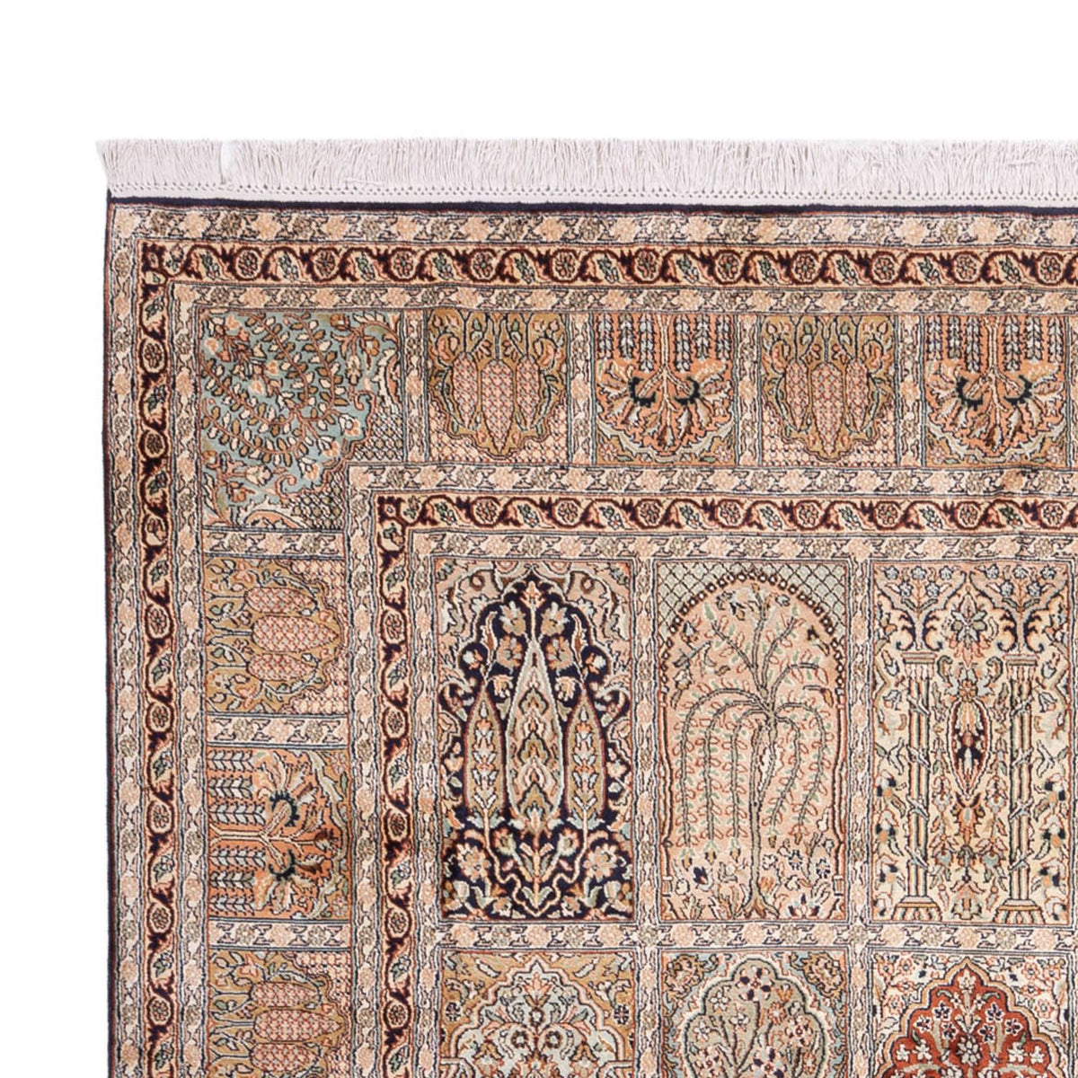 Silketæppe - Kashmir Silk - 315 x 214 cm - lys beige