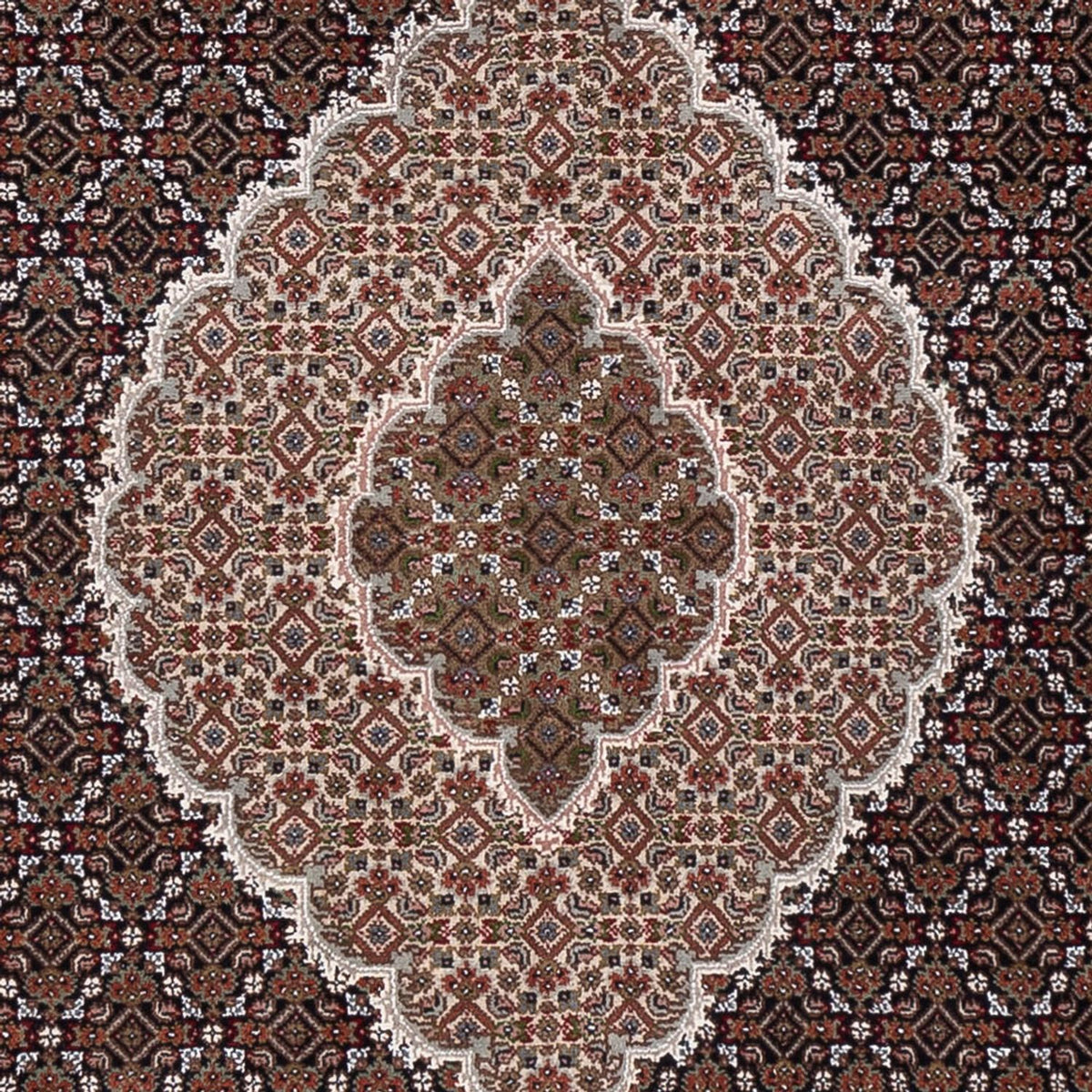 Orientalsk tæppe - Tabriz - 305 x 250 cm - mørk beige