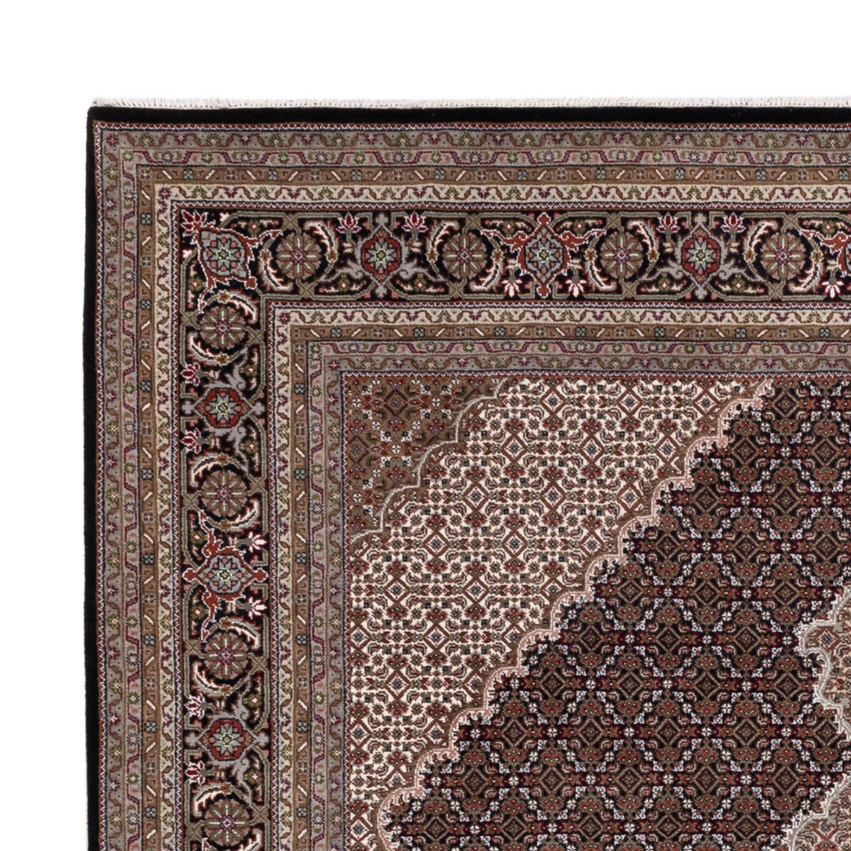 Orientalsk tæppe - Tabriz - 305 x 250 cm - mørk beige