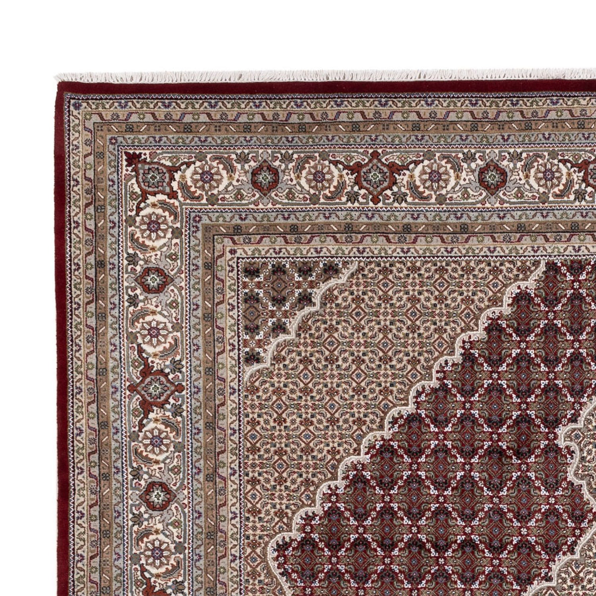 Orientalsk tæppe - Tabriz - 306 x 248 cm - mørk beige