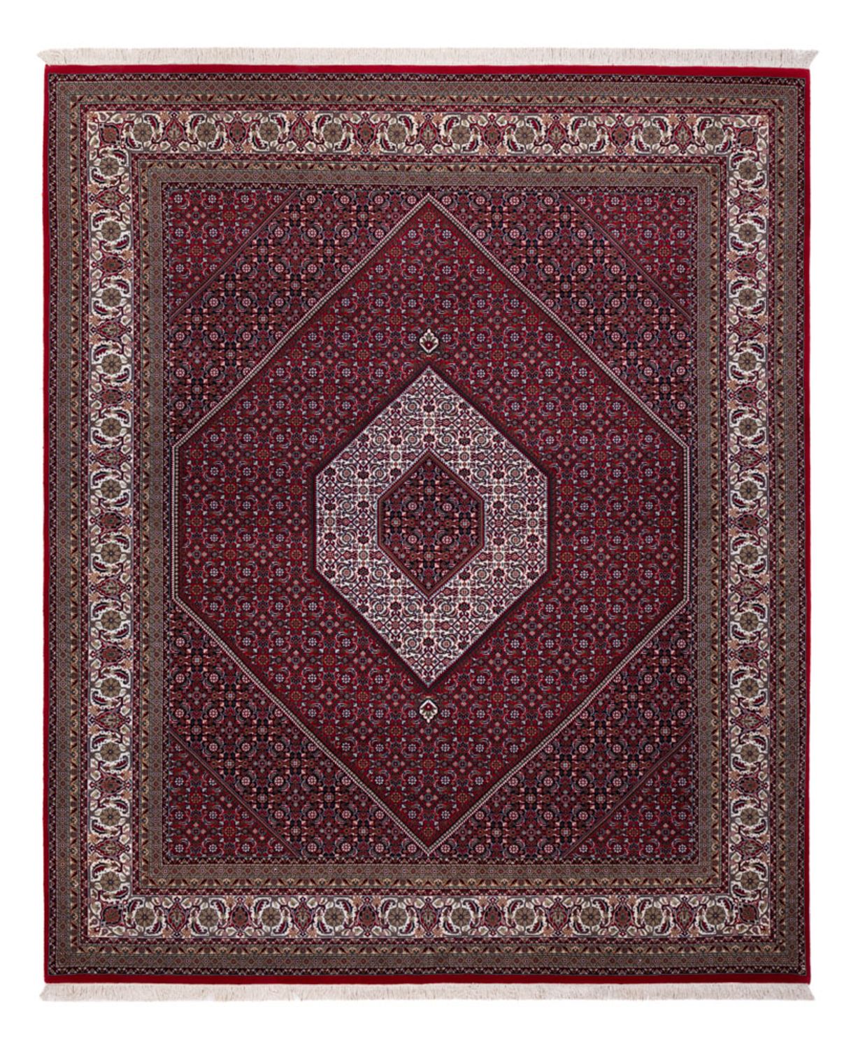 Orientalsk tæppe - Bijar - Indus - 305 x 251 cm - mørkerød