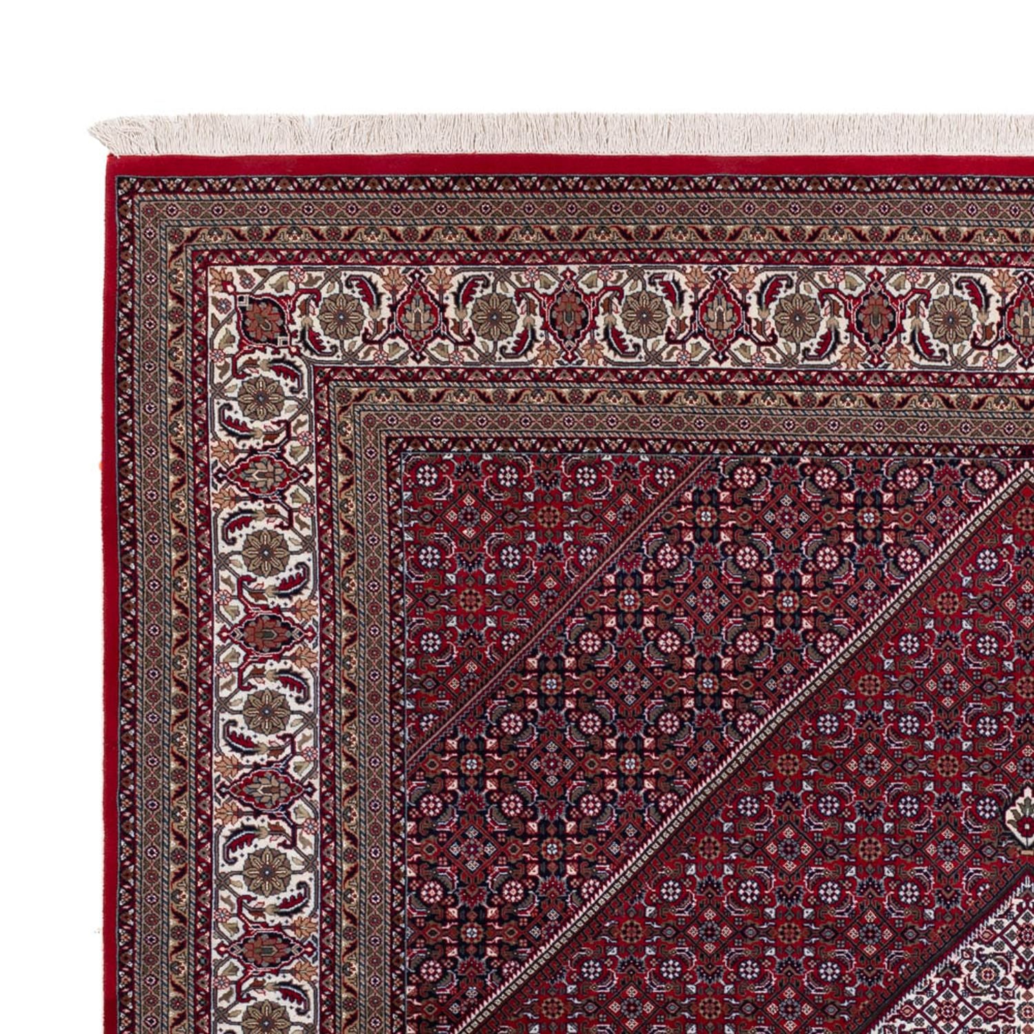 Orientalsk tæppe - Bijar - Indus - 305 x 251 cm - mørkerød