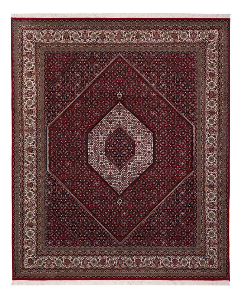 Orientalsk tæppe - Bijar - Indus - 304 x 251 cm - mørkerød