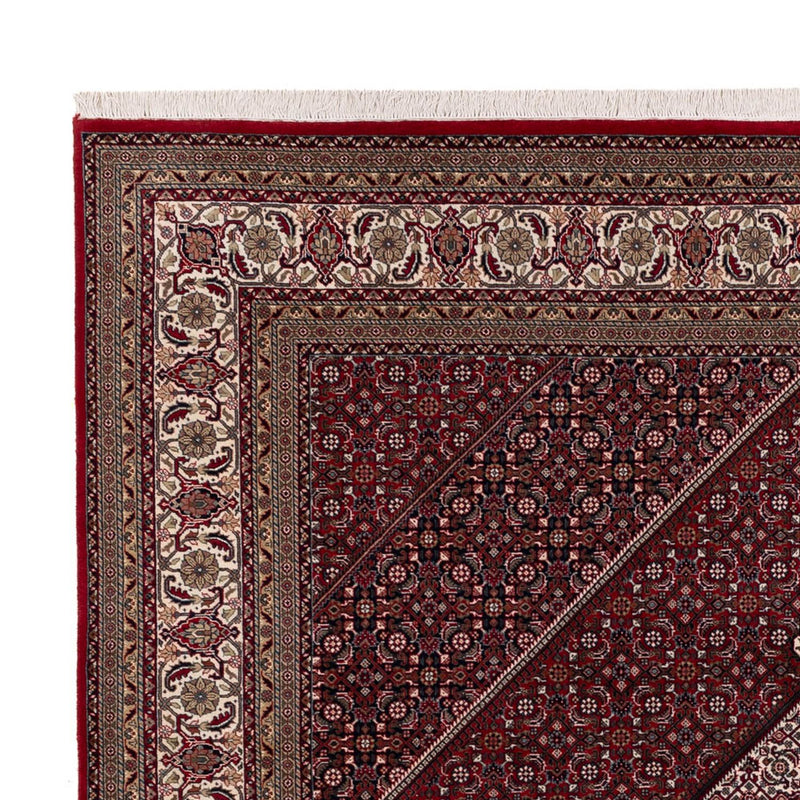 Orientalsk tæppe - Bijar - Indus - 304 x 251 cm - mørkerød
