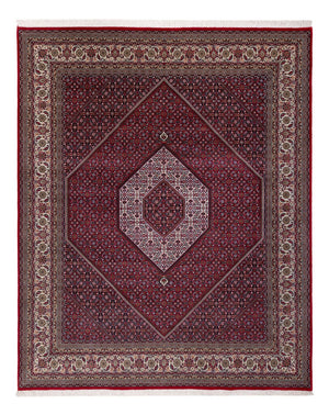 Orientalsk tæppe - Bijar - Indus - 300 x 247 cm - mørkerød