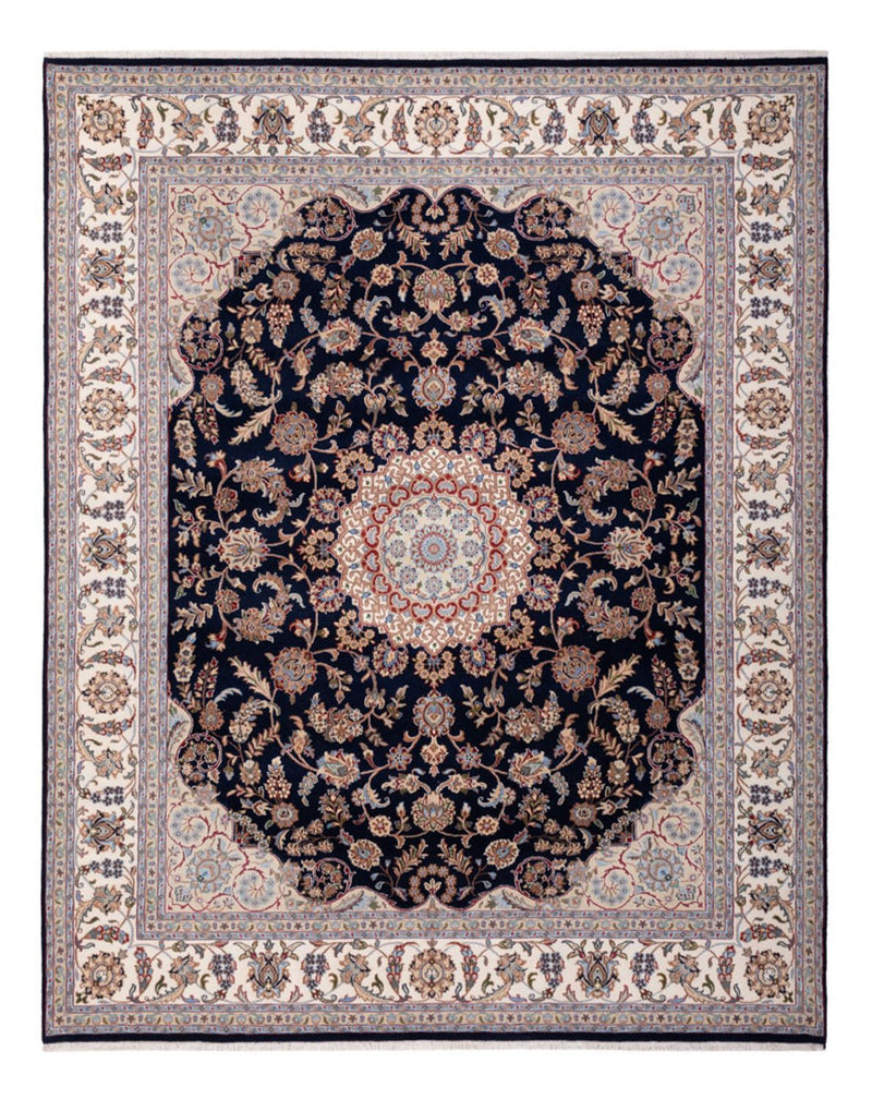 Orientalsk tæppe - Nain - Indus - 309 x 251 cm - mørkeblå