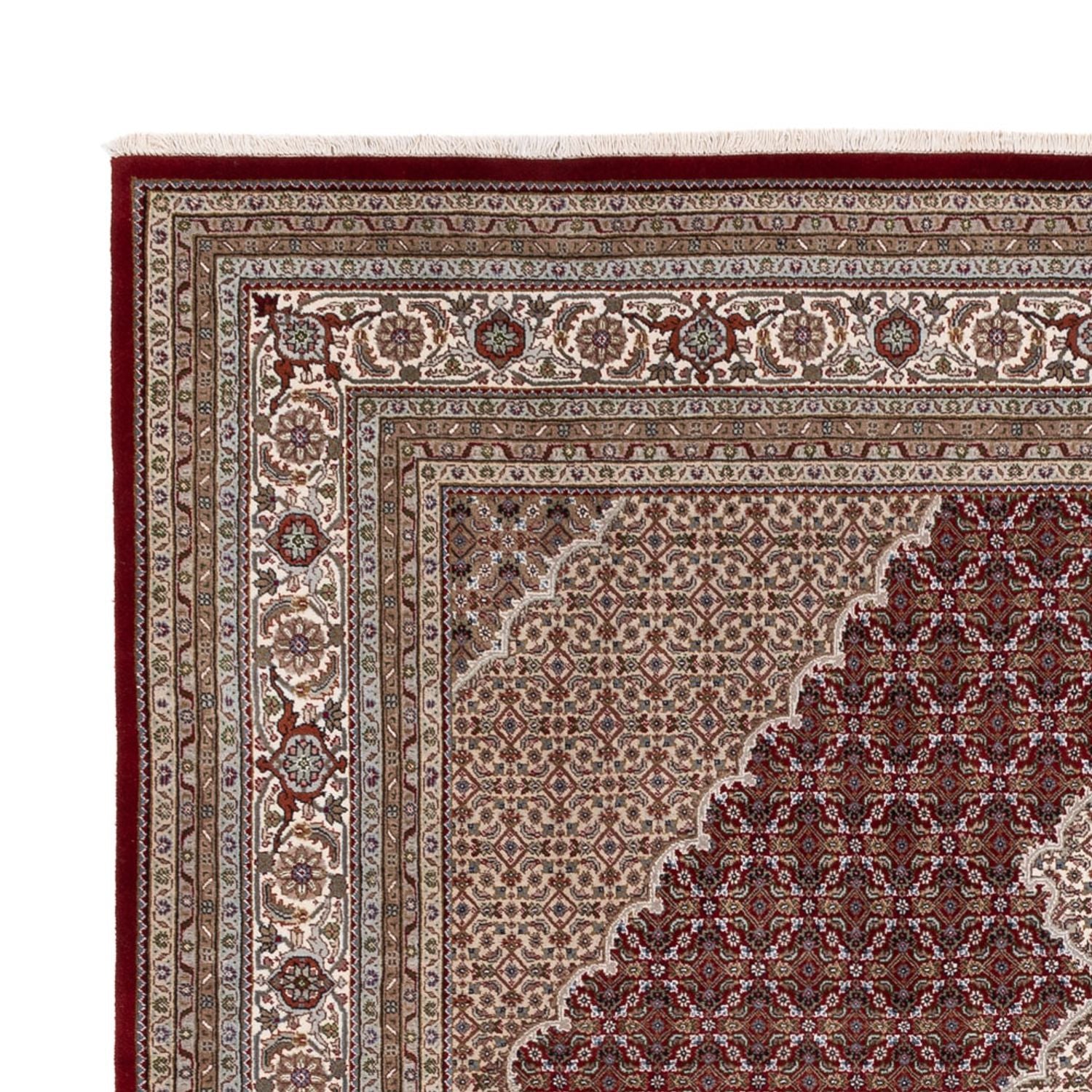 Orientalsk tæppe - Tabriz - 303 x 253 cm - mørk beige