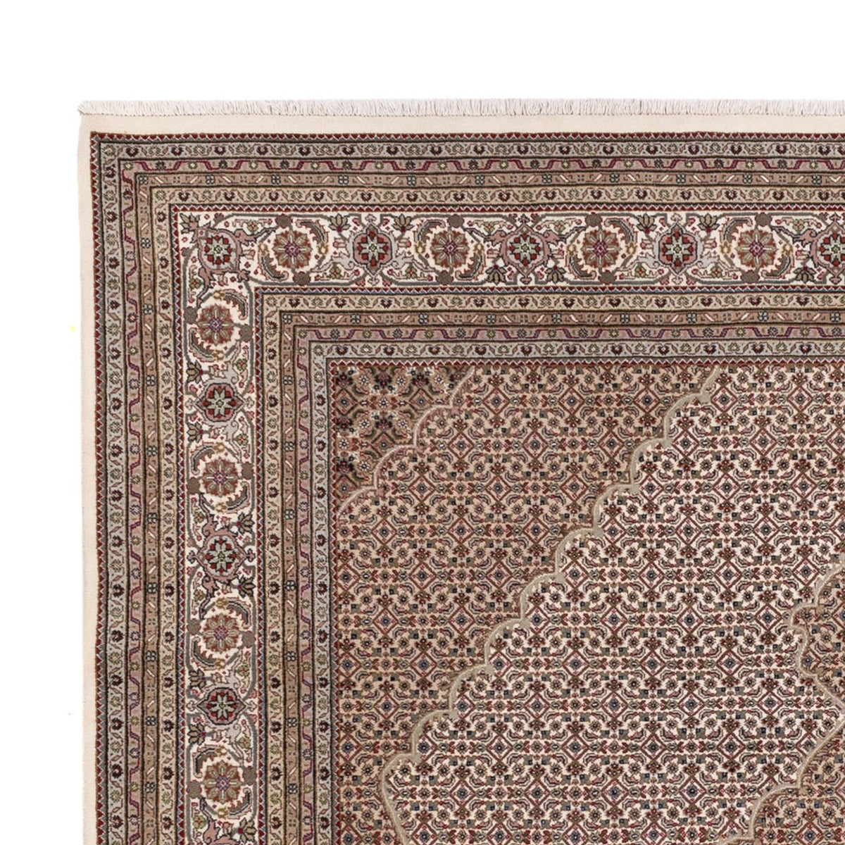 Orientalsk tæppe - Tabriz - 304 x 249 cm - mørk beige