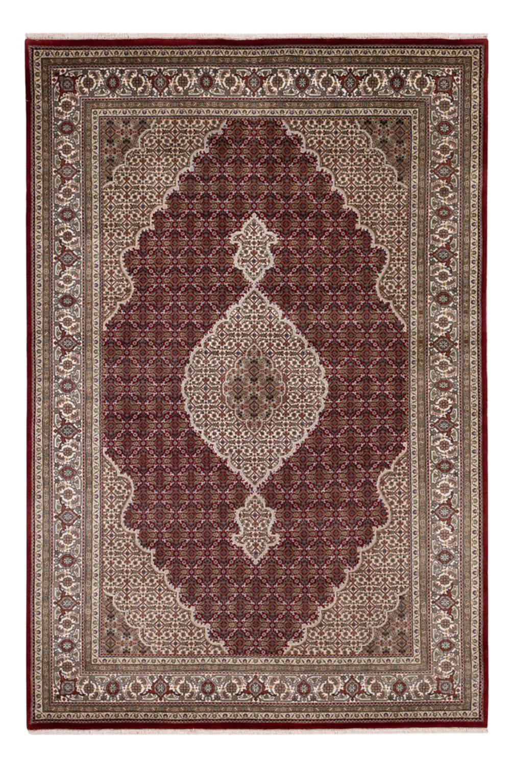 Orientalsk tæppe - Tabriz - 275 x 185 cm - mørk beige