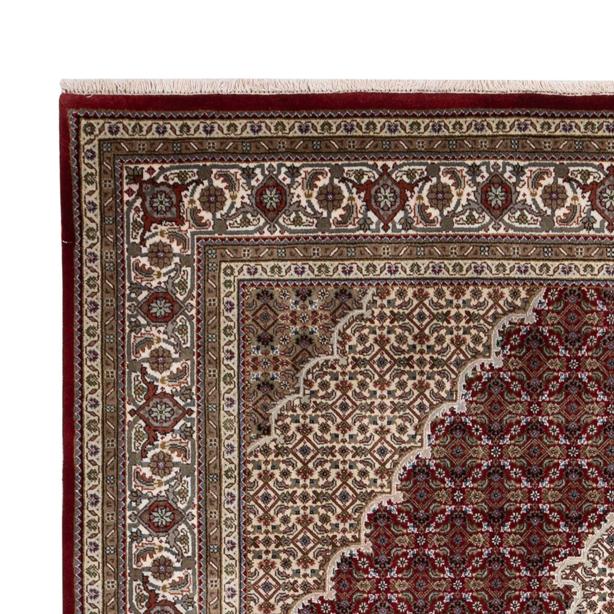 Orientalsk tæppe - Tabriz - 275 x 185 cm - mørk beige