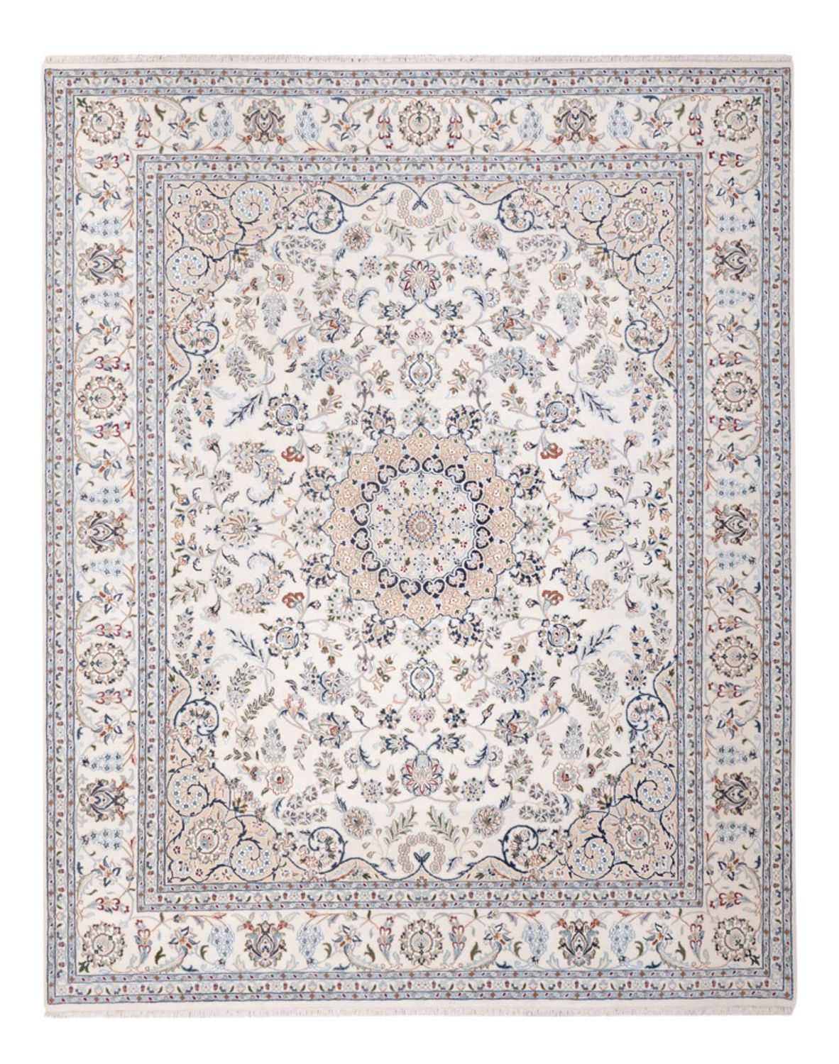 Orientalsk tæppe - Nain - Indus - 303 x 241 cm - hvid