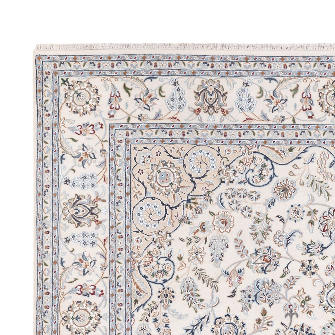 Orientalsk tæppe - Nain - Indus - 303 x 241 cm - hvid