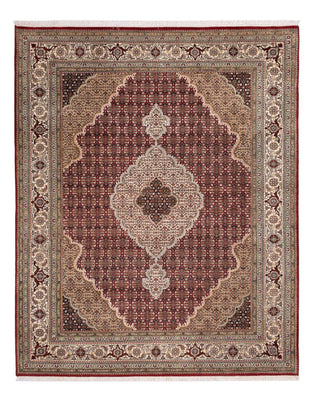 Orientalsk tæppe - Tabriz - 255 x 198 cm - mørk beige