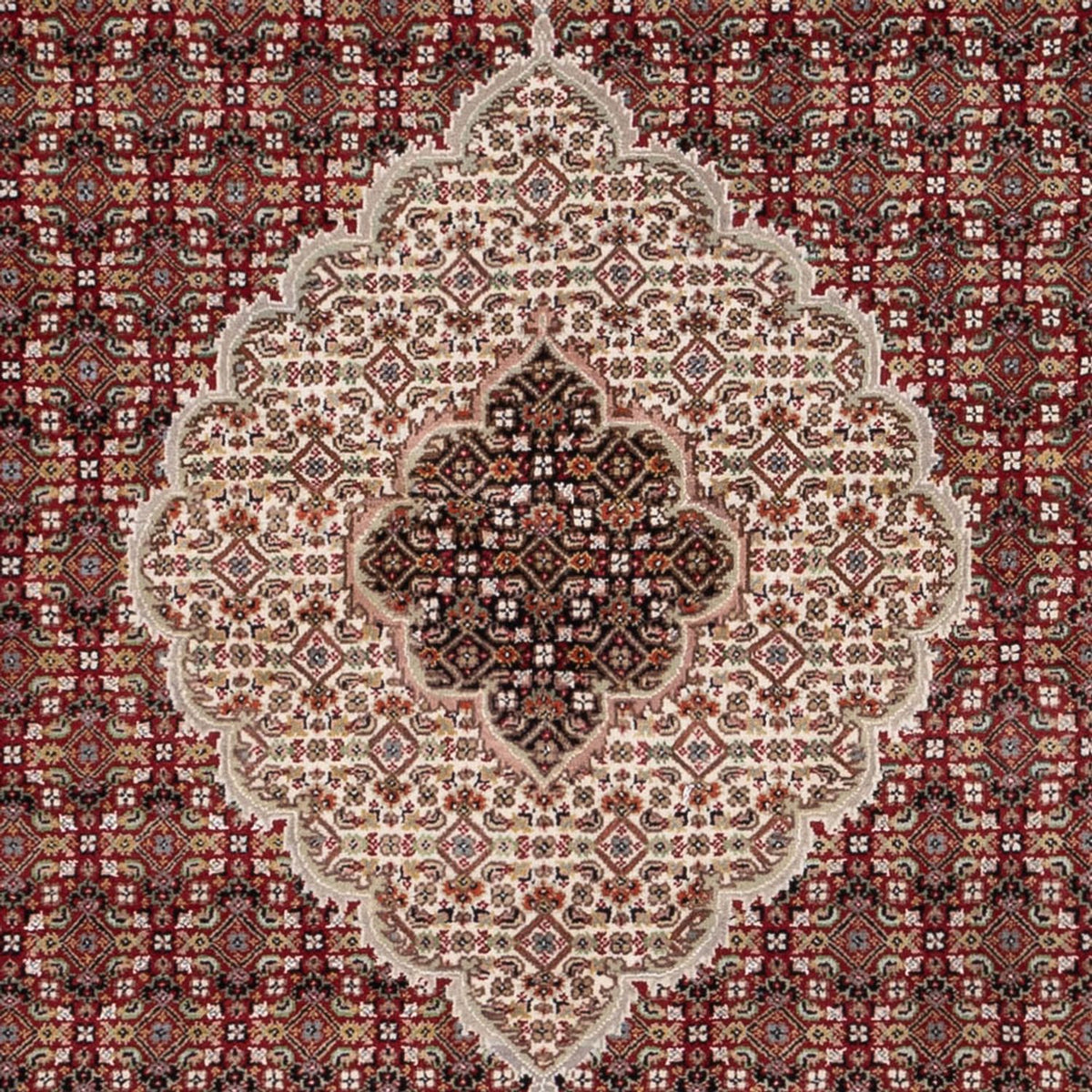 Orientalsk tæppe - Tabriz - 255 x 198 cm - mørk beige