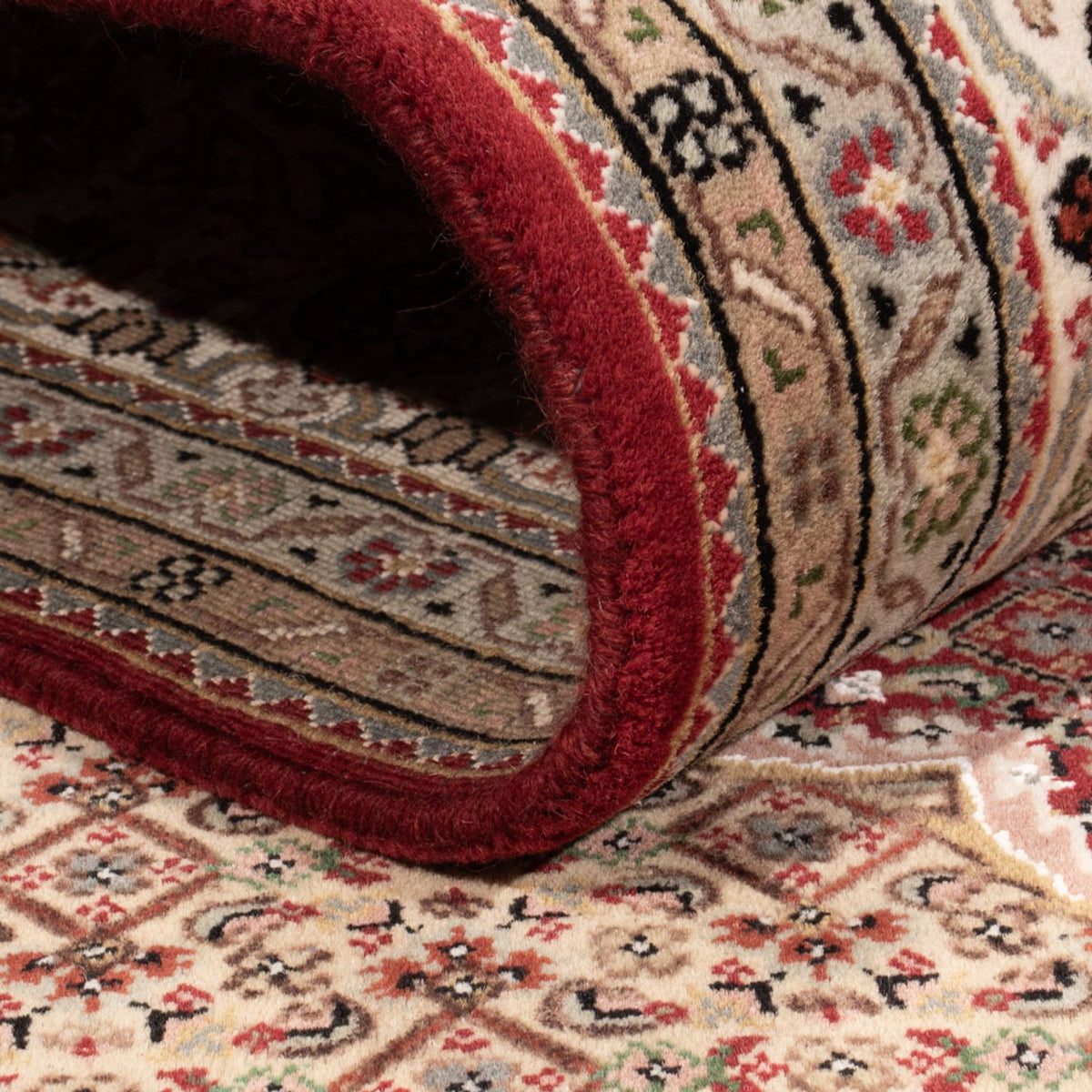 Orientalsk tæppe - Tabriz - 255 x 198 cm - mørk beige