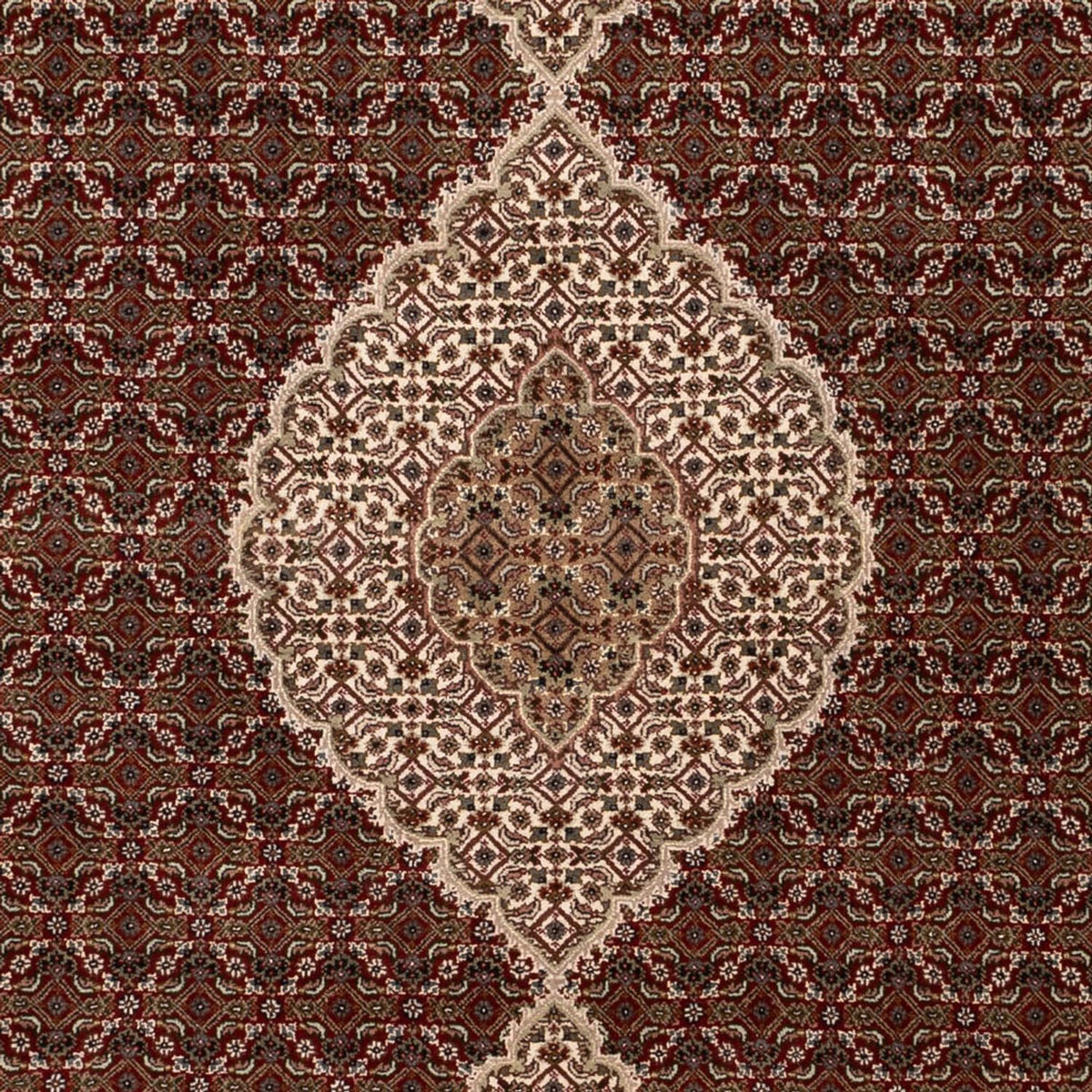 Orientalsk tæppe - Tabriz - 300 x 197 cm - mørk beige